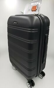 NEW Rockland Melbourne Harrside Expandable Spinner Wheel Luggage Carry on 20"...