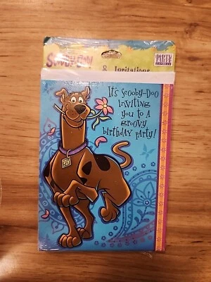 Винтажные приглашения на вечеринку Scooby Doo Express Hallmark ретро упаковка 8 шт. - Изображение 1 из 2