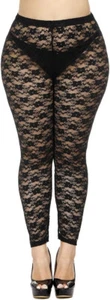 Mujer Floral Malla Transparente Elástico Encaje Patrón Capris Leggings Años 80 Disfraz Pantalón - Imagen 1 de 10