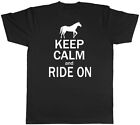 T-shirt cheval femme Keep Calm and Ride On homme