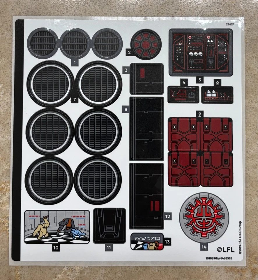 Nuevo LEGO HOJA DE PEGATINAS SOLO 75389 HALCÓN OSCURO Genuino Foto 1 de 1