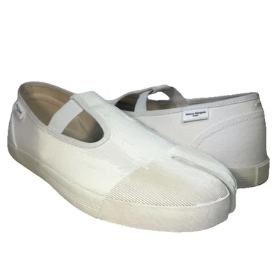 Zapatillas Mary Jane pintadas blancas 43 MAISON MARGIELA para hombre Tabi On Deck - Precio de venta sugerido por el fabricante 650 USD Foto 1 de 4