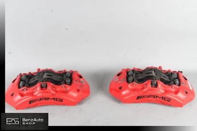 15-21 Mercedes W205 C63 S AMG Front Left & Right Brake Caliper Set Red OEM - Image 1 of 4