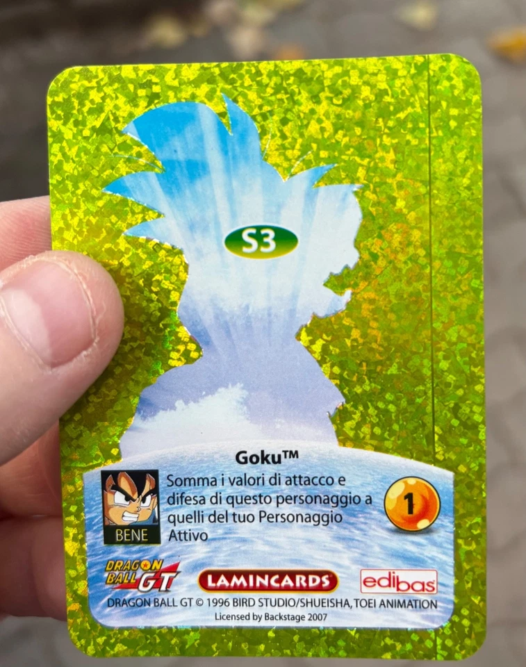 lamincards dragon ball gt, Dragon Ball GT Goku S3 2007 ERRORE DI STAMPA - Immagine 1 di 2