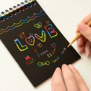 Scratch Book Scraping Magic Painting Paper Art Drawing Stick Toy For Kids Gift - Picture 1 of 3