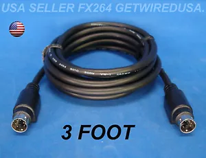 usa seller ZAPCO SYMBILINK 6-PIN DIN DATA CABLE 3' FT LONG PATCH CORD SLDIN.03 - Picture 1 of 7