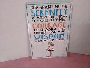 NEW B.C. Cartoon Tin Sign JOHN HART Serenity Prayer - Picture 1 of 4