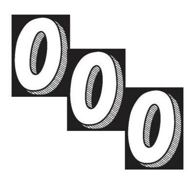 PEGATINAS PARABRISAS DISTRIBUIDOR DE AUTOMÓVILES CALCOMANÍAS DE VINILO GRANDE NÚMERO 3 PAQUETES BLANCO NEGRO Foto 1 de 2