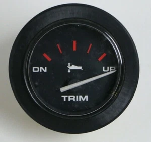 # 56903 NEW Boat Marine Trim Tilt Up / Down Black / Red Gauge FREE SHIPPING! - Bild 1 von 5