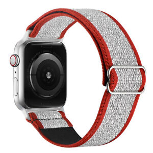 For Apple Watch 8 7 6 5 4 3 2 Bohemia Woven Nylon Elastic Strap Band Replacement