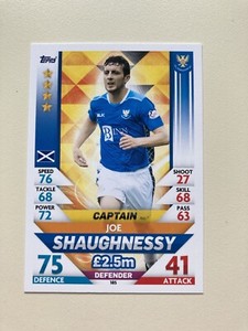 Joe Shaughnessy - St Johnstone  - SPFL 2018/19 MATCH ATTAX Card