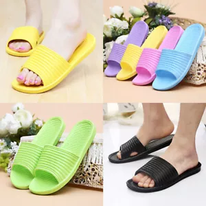 Herren Damen Hausschuhe Sandalen Haus Strand Bad Dusche Hausschuhe rutschfeste Schuhe HEISS - Bild 1 von 19