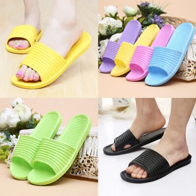 Men Women Slippers Sandals Beach Bath Shower Slippers Indoor Soft Non-Slip NEW - Image 1 of 4