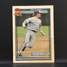 1991 Topps Cracker Jack Baseball 2nd Series Kelly Gruber #4 Blue Jays
