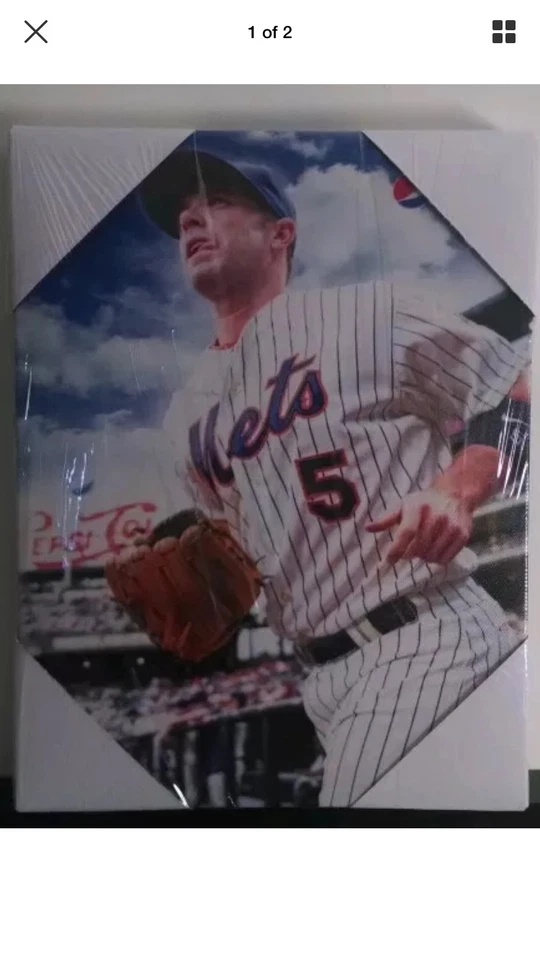 Impresiones en lienzo del estadio David Wright & Shea 2014 New York Mets SGA/edición limitada Foto 1 de 3