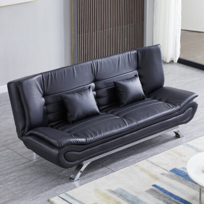 Black Leather Bed Settee for sale | eBay