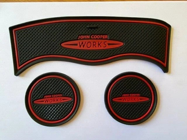 MINI (F60) COUNTRYMAN 'JCW' 2016 - 2019 (3 PEÇAS) CONJUNTO DE ALMOFADAS DE PORTÃO INTERIOR - VERMELHO - Imagem 1 de 3