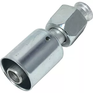 AC BEADLOCK FITTING,CRIMP, FEMALE FLARE,STRAIGHT,# 8 NUT,#6 HOSE,UP/DOWN 35B1108 - Picture 1 of 2
