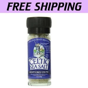Delicious Light Grey Sea Salt Grinders - Reusable & Paleo-Friendly - 32oz Total - Picture 1 of 9