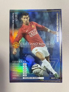 2008-09 Panini WCCF Cristiano Ronaldo Refractor Card EMVP Manchester Utd - Picture 1 of 2