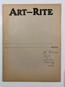 Edit DeAk Art-Rite Magazine N°10 Fall 1975 Cover by Joseph Beuys Performance art - Bild 1 von 8