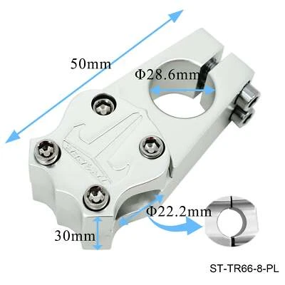 Bicycle Alloy  Polished Stem  1-1/8" BMX Chopper Cruiser Fat Bikes - Image 1 of 4