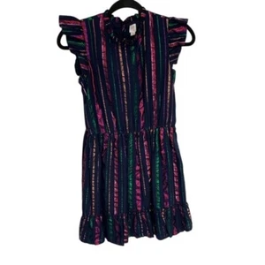 GAP Kids Dress Striped Ruffle Mock Neck Party Casual XXL (14-16) - Picture 1 of 7