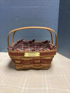 Vtg 1993 Christmas Collection Bayberry Basket With Plaid Liner & Protector  - Picture 1 of 19