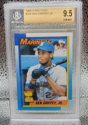 1990 O-PEE-CHEE ALL-STAR ДЕБЮТАНТ #336 KEN GRIFFEY JR. HOF BGS 9.5 GEM КАК НОВАЯ КАРТА - Изображение 1 из 2