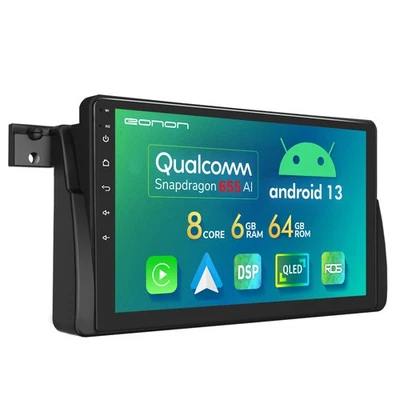 Eonon E46A12S Android 13 8Core Car Radio Stereo Sat Nav CarPlay DAB+ for BMW E46 - Image 1 of 4