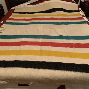 Hudson Bay 3,5 Punkt Wolle gestreift Decke 60 x 78" Twin Lesen - Bild 1 von 14