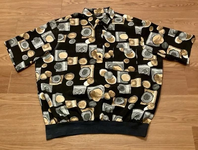 复古 80 年代 Fulton Street 衬衫 Works 男式 XL 美国制造短袖套衫爸爸 — 第 1/4 张图片