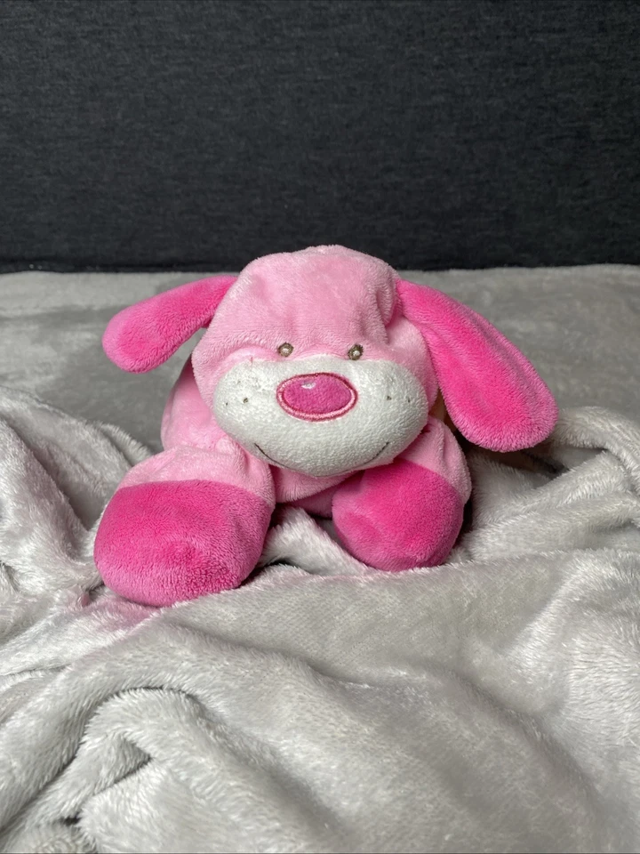 Juguete sensorial Kellytoy perro sonajero rosa bloques de color estrellas arrugadas 9"L Lovey Foto 1 de 4