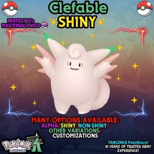 Pokemon Legends ZA π Clefable - SHINY/NON-SHINY/ALPHAS β¨ IVs/CUSTOMS β¨ - Picture 1 of 14