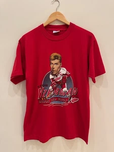 Vintage 1989 Steve Yzerman Detroit Red Wings NHL T-Shirt Salem Sportswear L USA - Picture 1 of 5