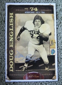 DOUG ENGLISH AUTOGRAPH COLLEGE FOOTBALL HOF CARD TEXAS - Picture 1 of 1