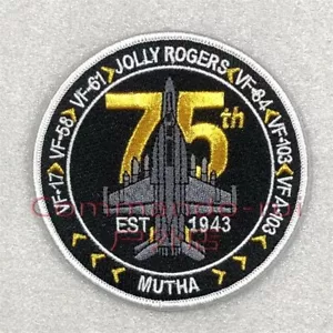 VFA-103 Tactical Patch Creative Jolly Rogers 75th Anniversary Badge DIY Decor - Picture 1 of 2