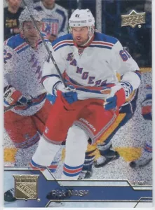 16/17 UD...RICK NASH...RAINBOW SPECKLED GOLD FOIL...CARD # 128..RANGERS - Picture 1 of 2