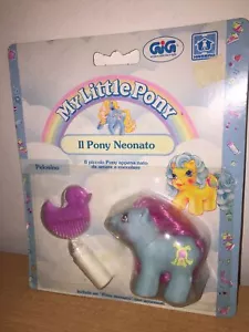 Hasbro Mio Mini My Little Pony G1 Baby Collection NEONATO PELOSINO MOC, 1989 - Foto 1 di 3