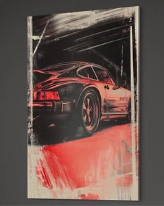 Sportwagen Leinwand Bild Motivation Luxusauto Kunst Auto Autos Car rot Abstrakt  - Picture 1 of 4