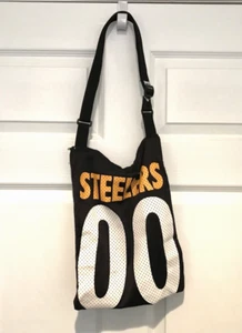 Pittsburgh Steelers Mesh Jersey Tote Handbag Purse ProFANity by Littlearth 13x10 - Picture 1 of 8