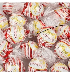 Lindt Lindor Peppermint White Chocolate Truffles, Bulk Pack 1 Ib - Picture 1 of 2