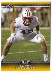 LOTE DE 2 TARJETAS~HOJA 2017 #62 T J WATT STEELERS NOVATO, TEJONES WI~1 DORADO,1 BLANCO - Imagen 1 de 4