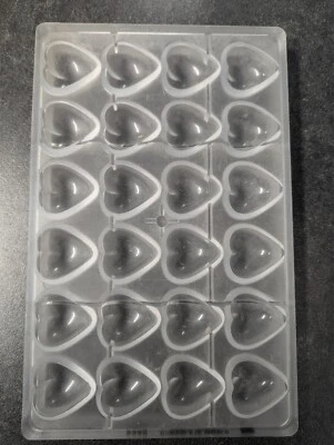 CW2348 Chocolate World Professional Polycarbonate Heart Chocolate Mould  - Image 1 of 3