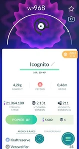 👻 Pokemon Icognito Unown C Pokedex #201 2. Gen Intercambio Johto Pokémon Psycho Go  - Imagen 1 de 1