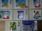 2012 CHRISTMAS PHQ 371 SET OF 8 STAMP CARDS FDI FRONT SPECIAL HANDSTAMPS 