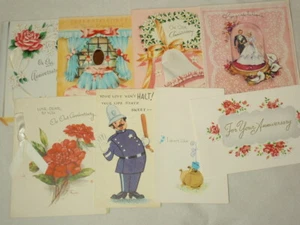 Lot 8 vTG Greeting Cards: Anniversary, Wedding, Engagement *UNUSED, No Envelope* - Picture 1 of 10