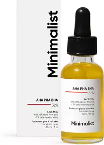 Minimalist Aha 25 + Pha 5 + Bha 2 Peeling Solution for Glowing Skin, Smooth T... - Picture 1 of 12