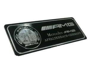 Black Alloy AMG Badge Sticker Decal for Benz A C E B S CLA CLS G SL 45 35 53 63 - Picture 1 of 4