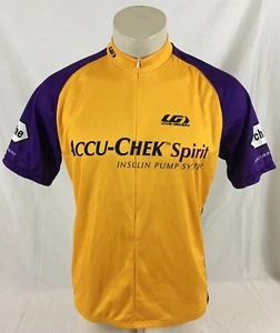 Accu-Check Spirit Amarillo y azul Ciclismo Camiseta de manga corta Louis Garneau 2XL - Imagen 1 de 12